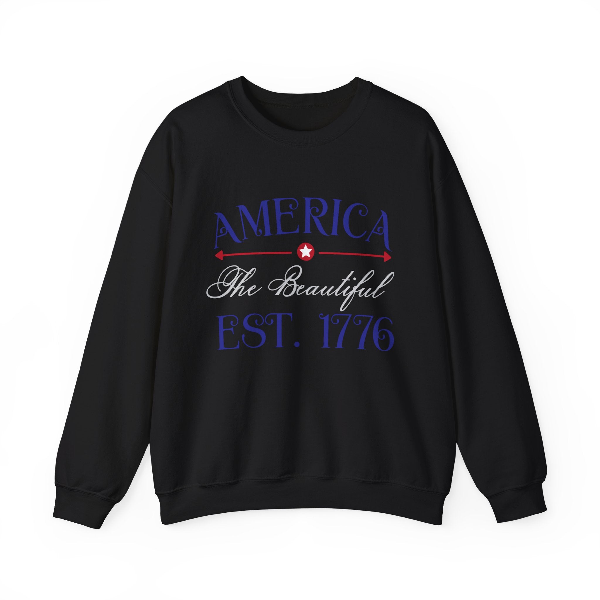 America The Beautiful Established 1776 Unisex Heavy Blend Crewneck Sweatshirt