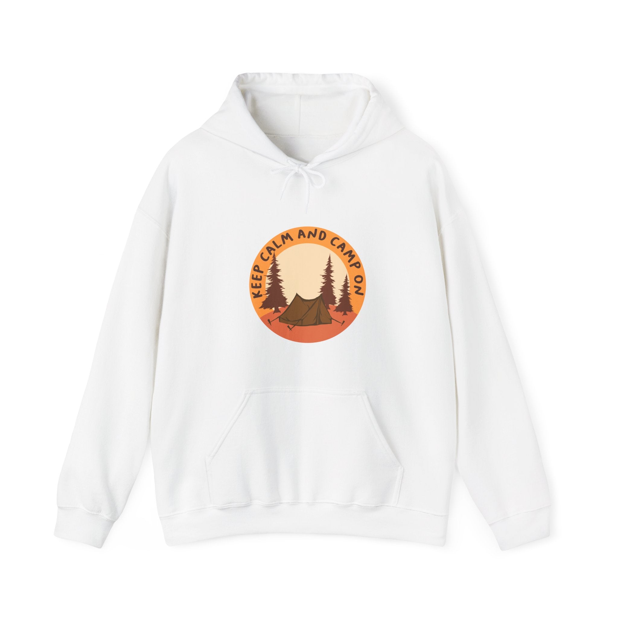 Keep Calm and Camp On Unisex Heavy Blend Hooded Sweatshirt for Ultimate Comfort