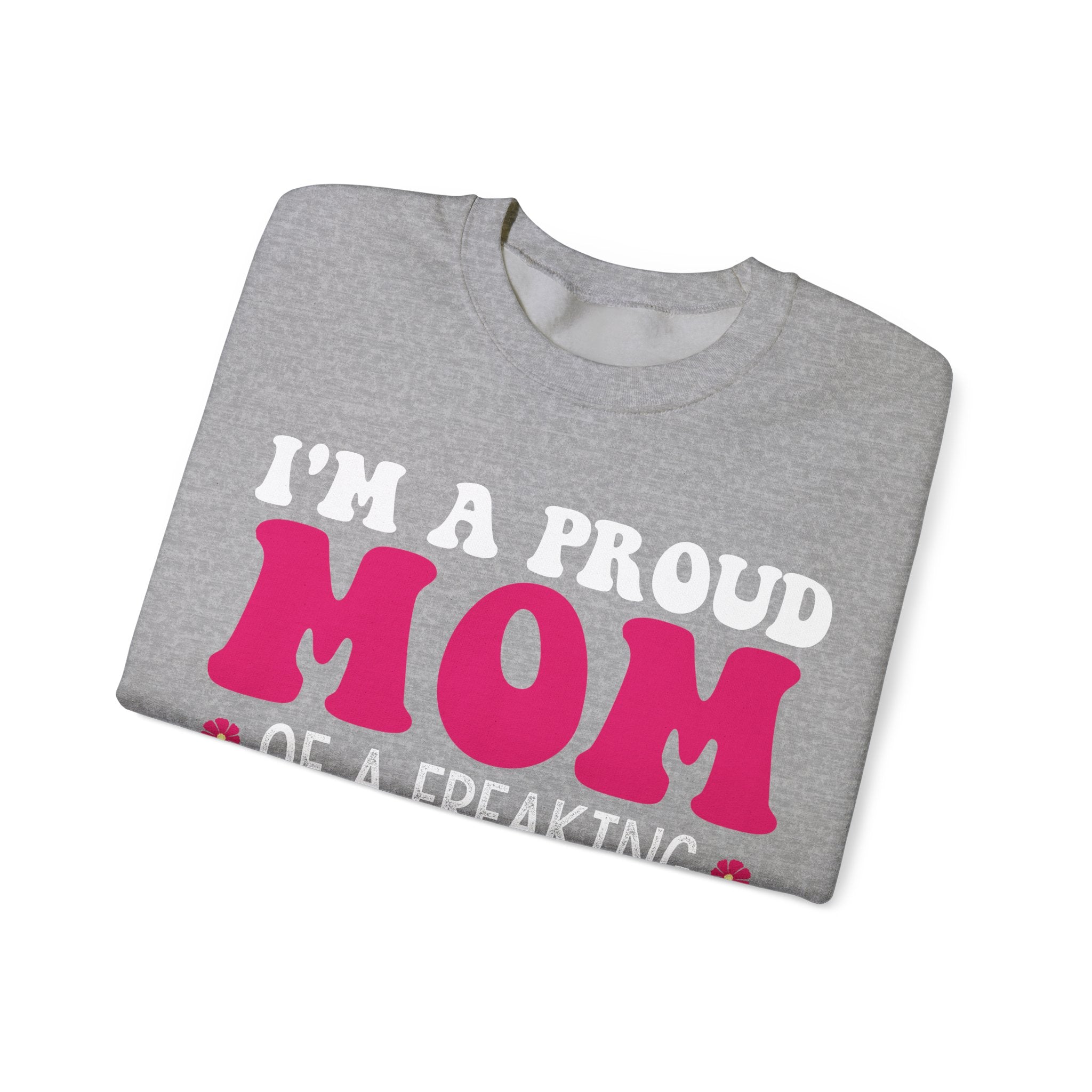 Proud Mom of an Awesome Daughter Unisex Heavy Blend Crewneck Sweatshirt