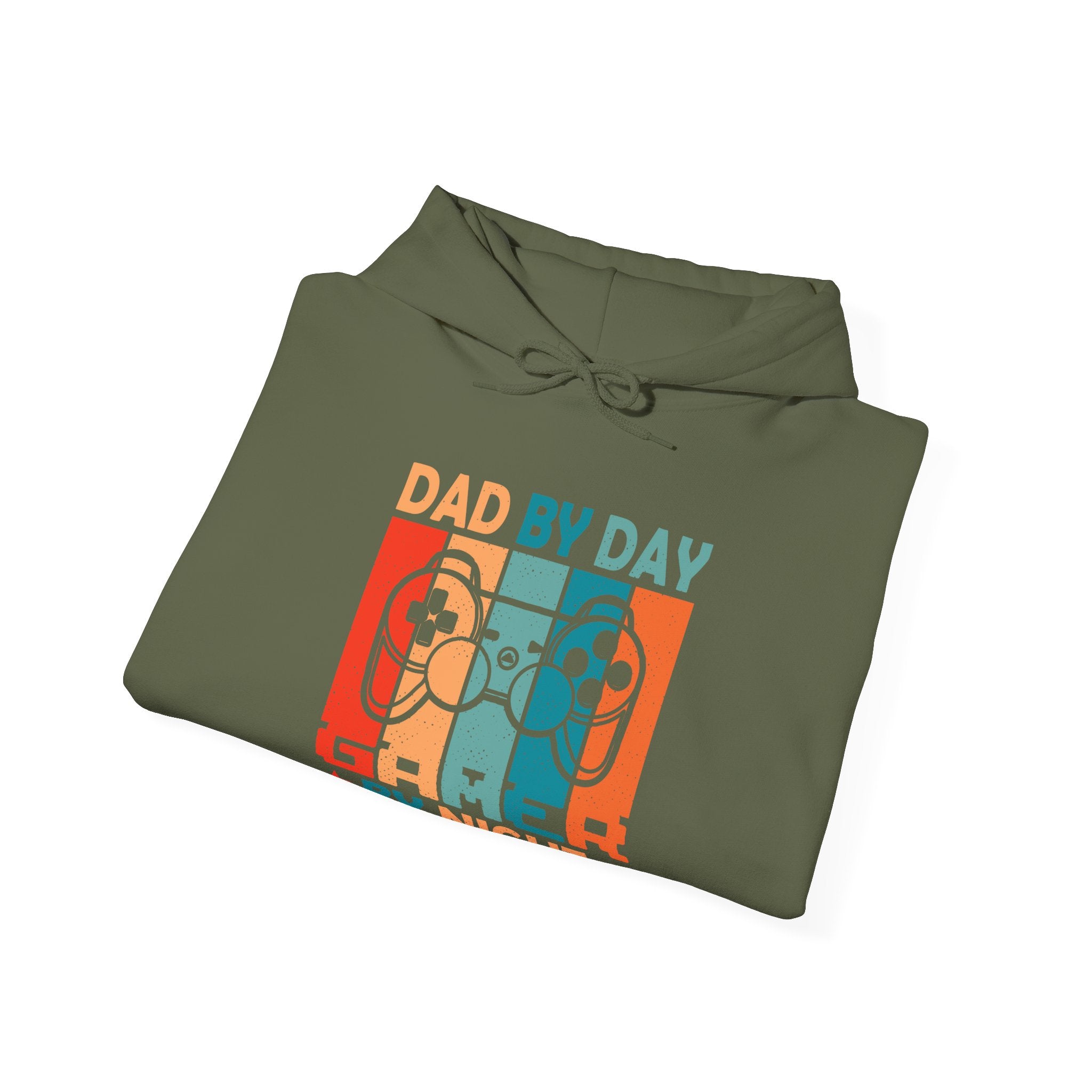 Dad By Day Gamer By Night Unisex Heavy Blend Hooded Sweatshirt
