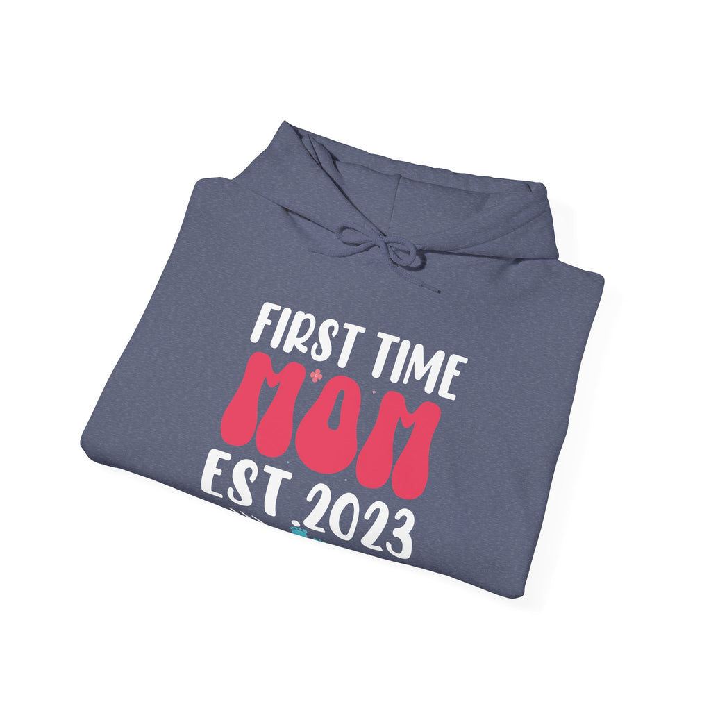 First Time Mom Established 2023 Unisex Heavy Blend Hooded Sweatshirt