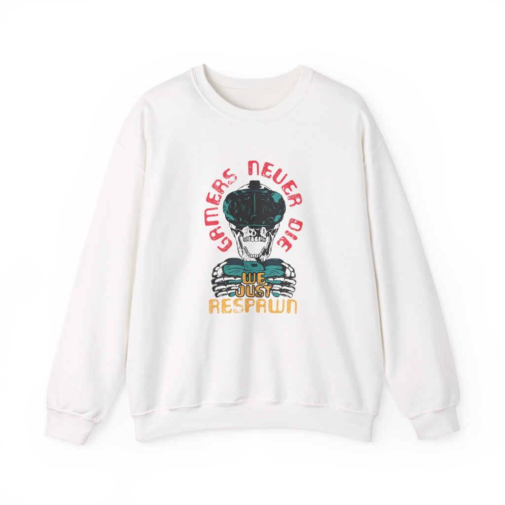 Gamers Never Die We Just Respawn Unisex Heavy Blend Crewneck Sweatshirt