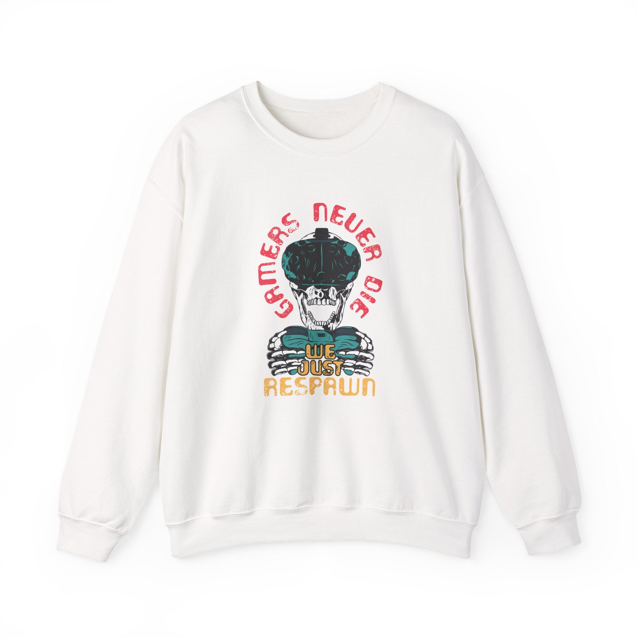 Gamers Never Die We Just Respawn Unisex Heavy Blend Crewneck Sweatshirt