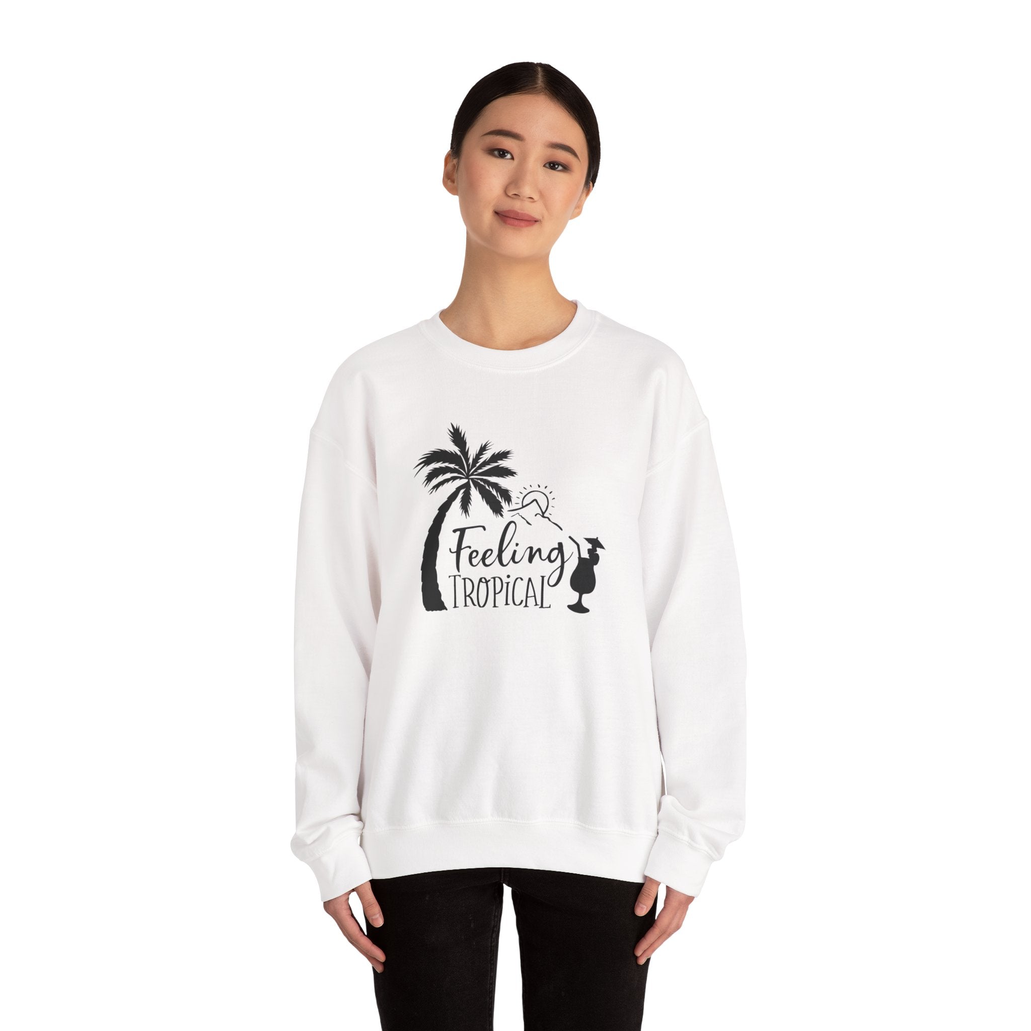 Feeling Tropical Unisex Heavy Blend Crewneck Sweatshirt for Ultimate Comfort