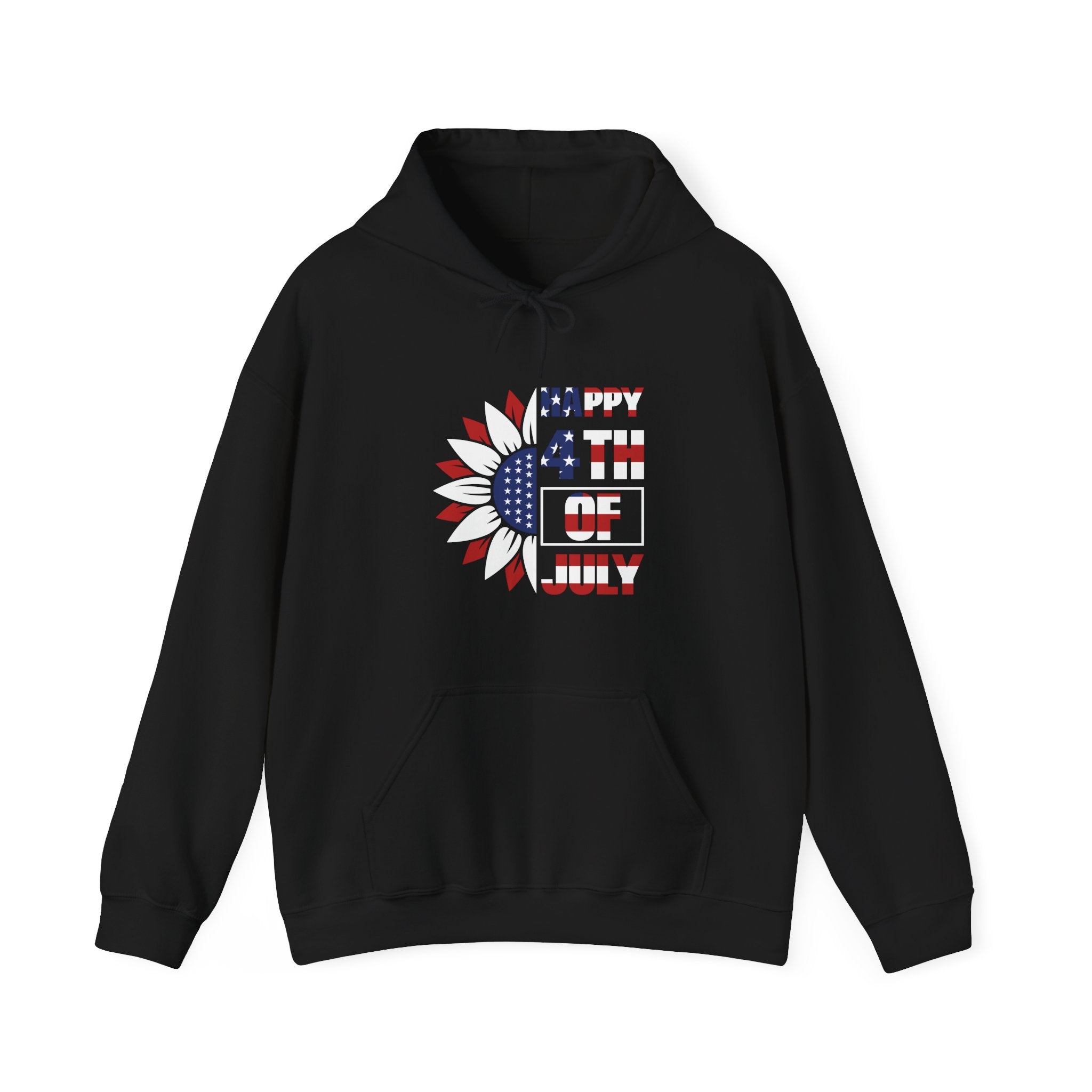 Happy 4th Of July Unisex Heavy Blend Hooded Sweatshirt With Kangaroo Pocket