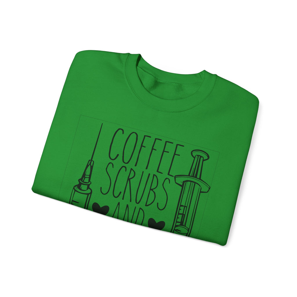 Coffee Scrubs And Rubber Gloves Unisex Heavy Blend Crewneck Sweatshirt