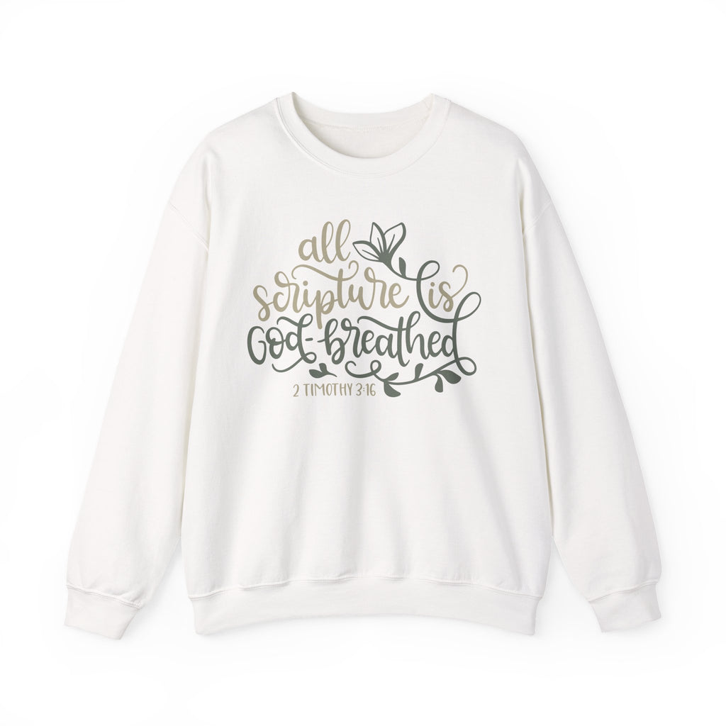 All Scripture Is God Breathed 2 Timothy 3 16 Unisex Heavy Blend Crewneck Sweatshirt