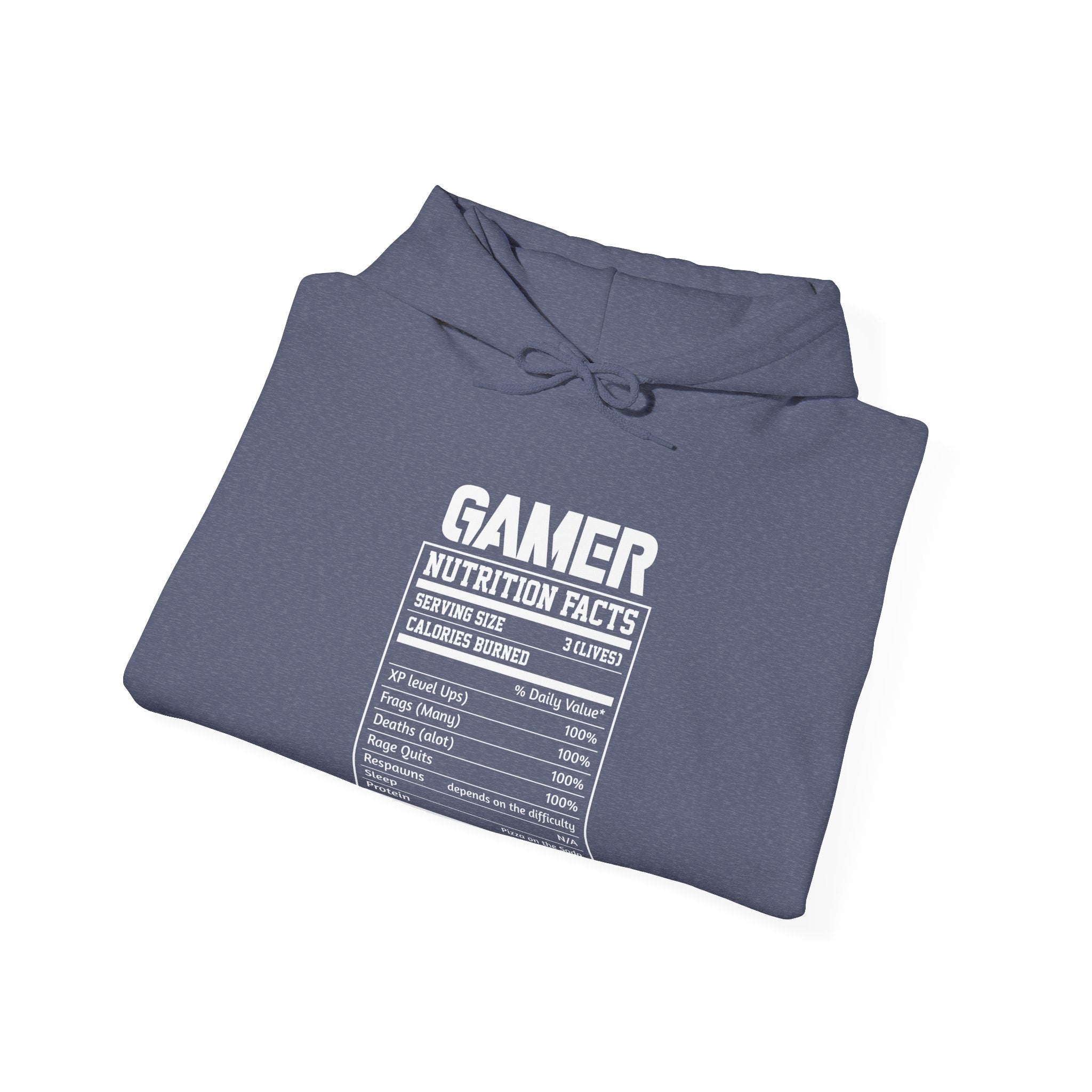 Gamer Nutrition Facts Funny Unisex Heavy Blend Hooded Sweatshirt