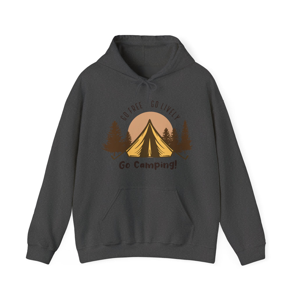 Go Free Go Lively Go Camping Unisex Heavy Blend Hooded Sweatshirt