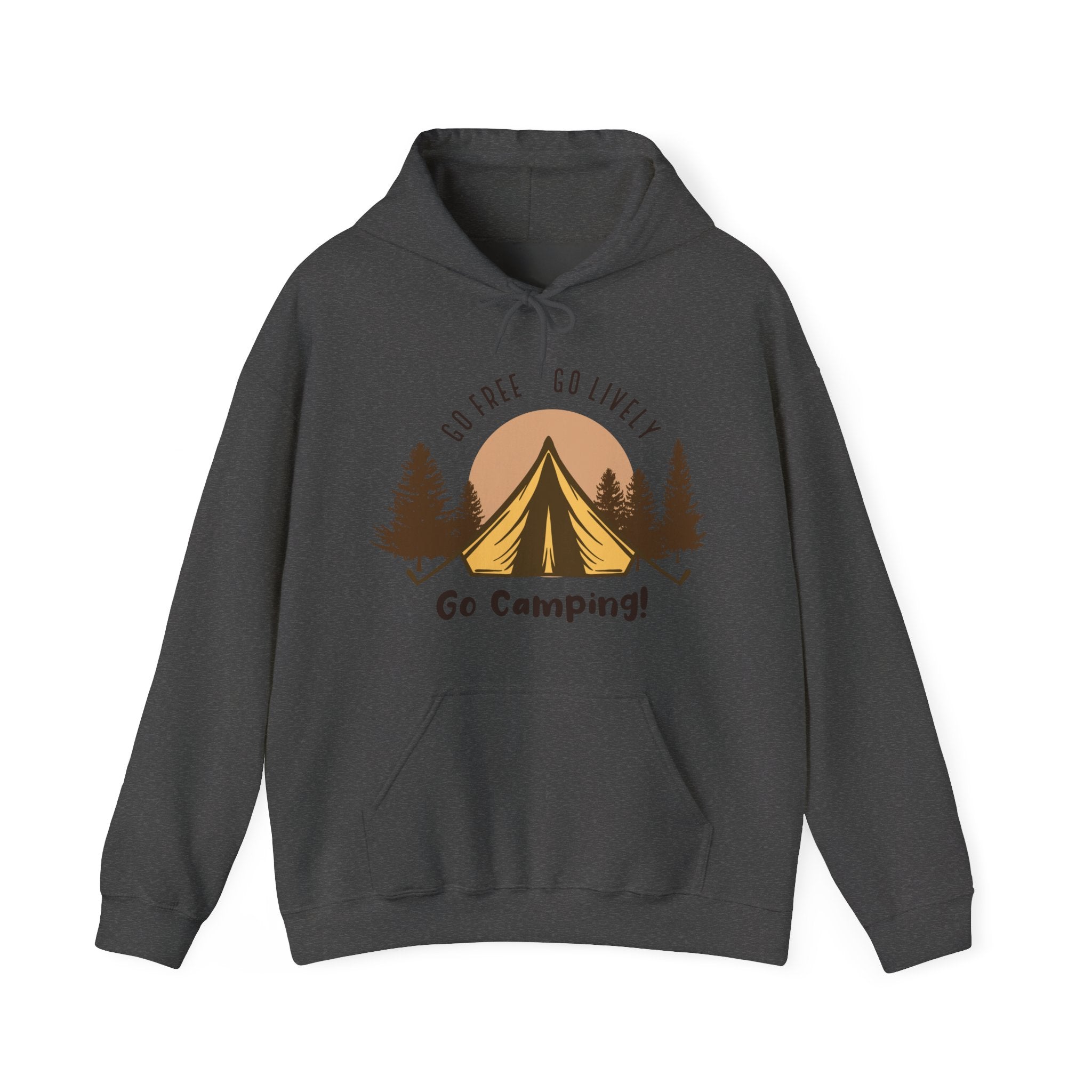 Go Free Go Lively Go Camping Unisex Heavy Blend Hooded Sweatshirt