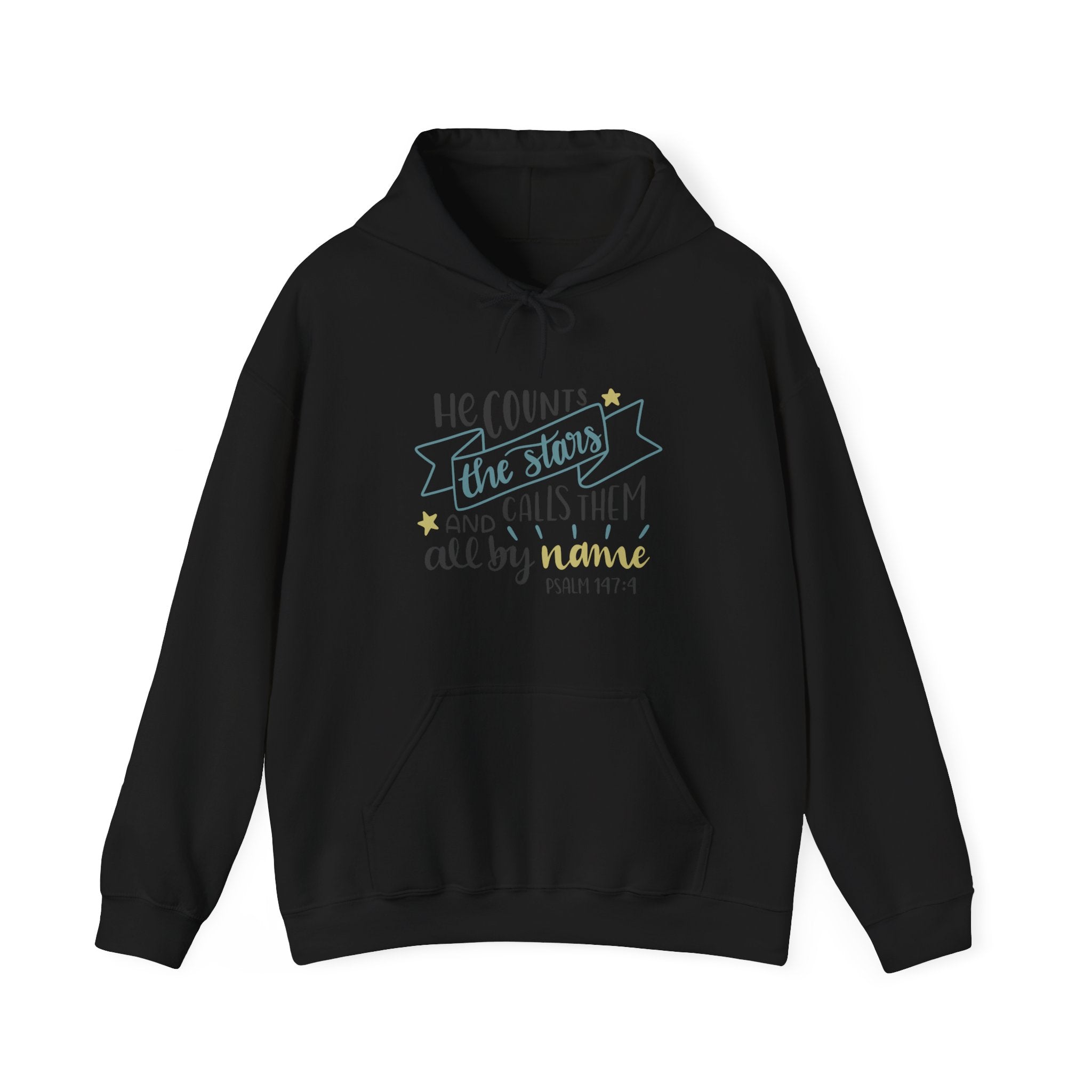 He Counts The Stars And Calls Them All By Name Psalm 147 4 Unisex Heavy Blend Hooded Sweatshirt