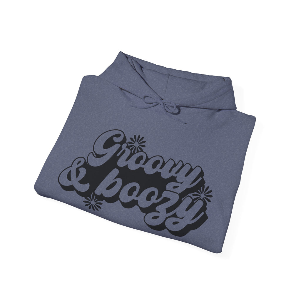 Groovy And Boozy Flowers Unisex Heavy Blend Hooded Sweatshirt