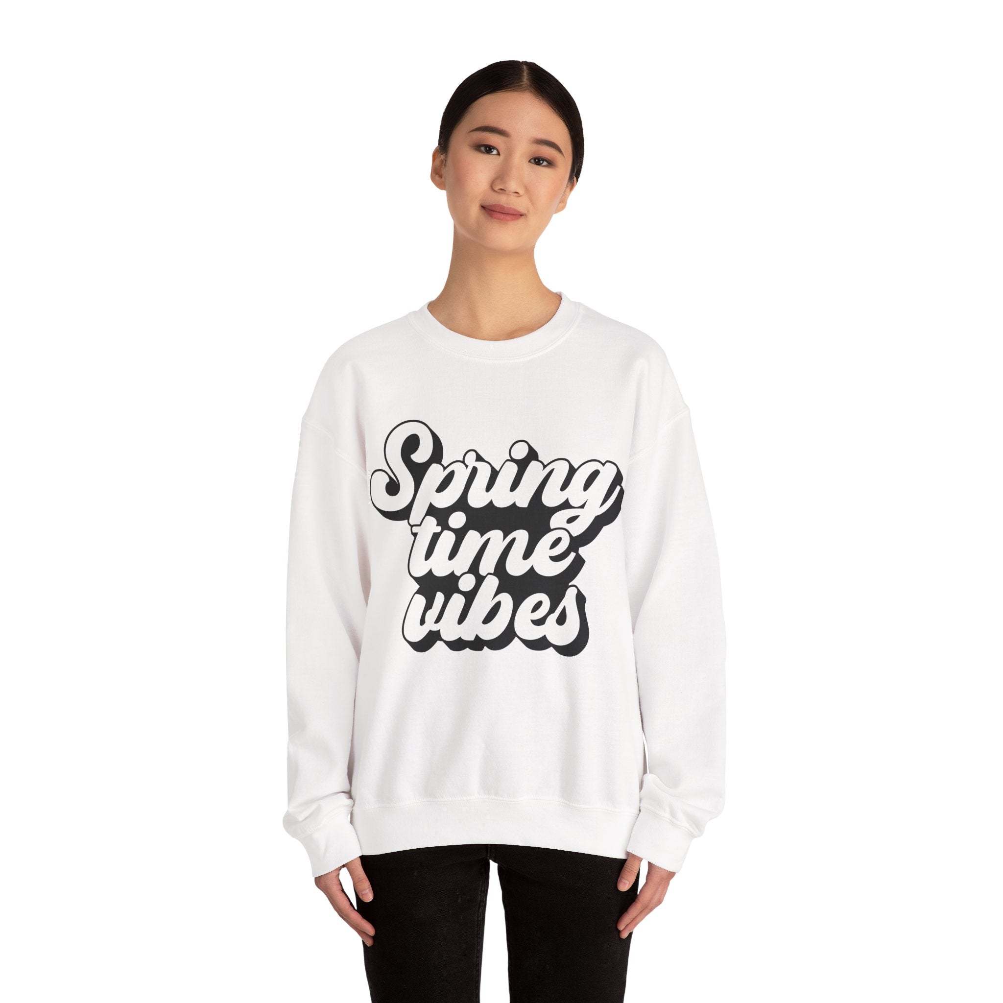 Spring Time Vibes Unisex Heavy Blend Crewneck Sweatshirt for Ultimate Comfort
