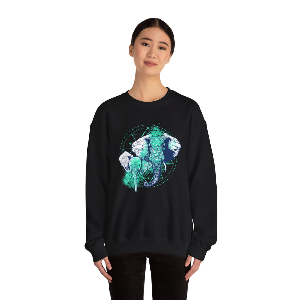 Elephant Unisex Heavy Blend Crewneck Sweatshirt for Comfort and Style