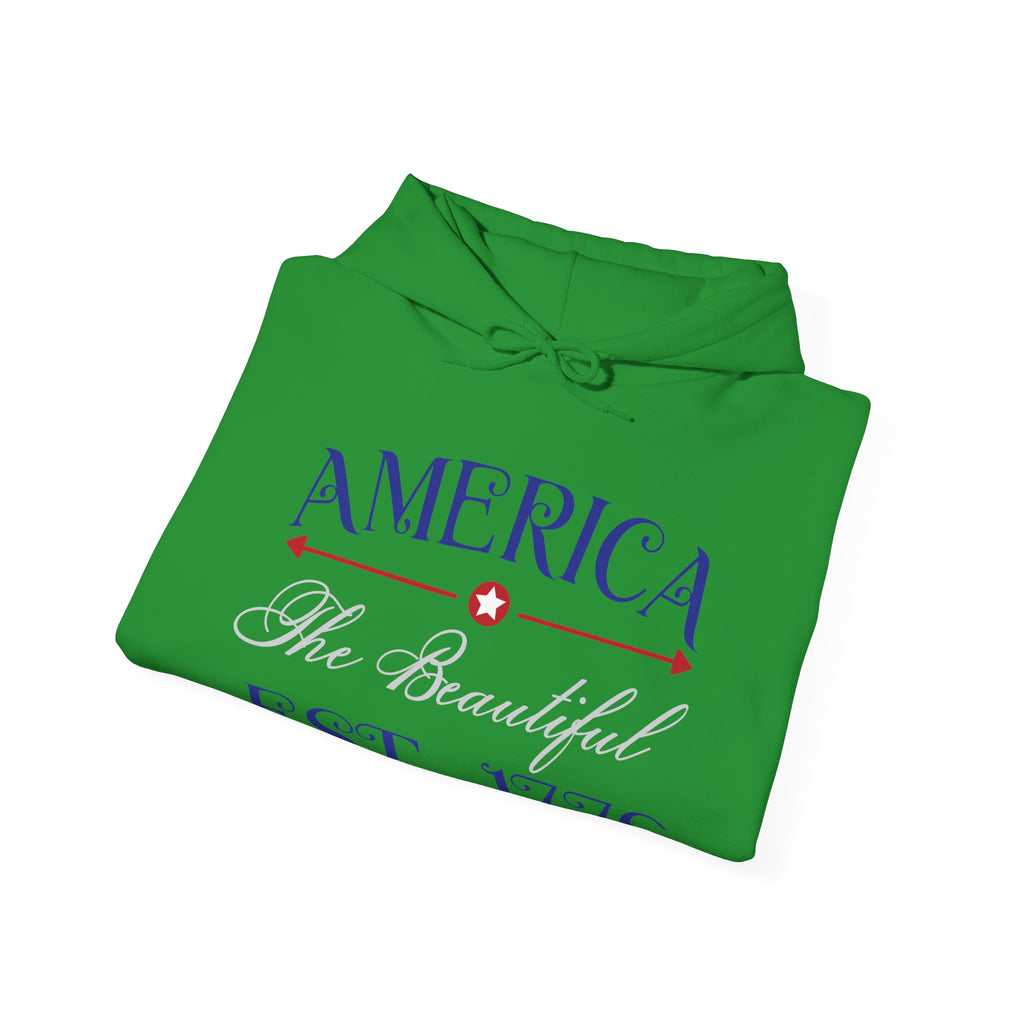 America The Beautiful EST 1776 Unisex Heavy Blend Hooded Sweatshirt