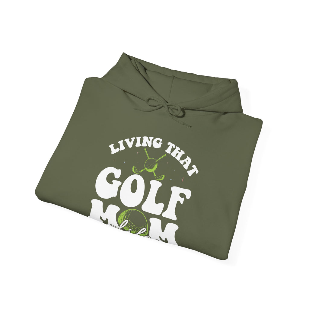 Living That Golf Mom Life Blend Unisex Heavy Hooded Sweatshirt