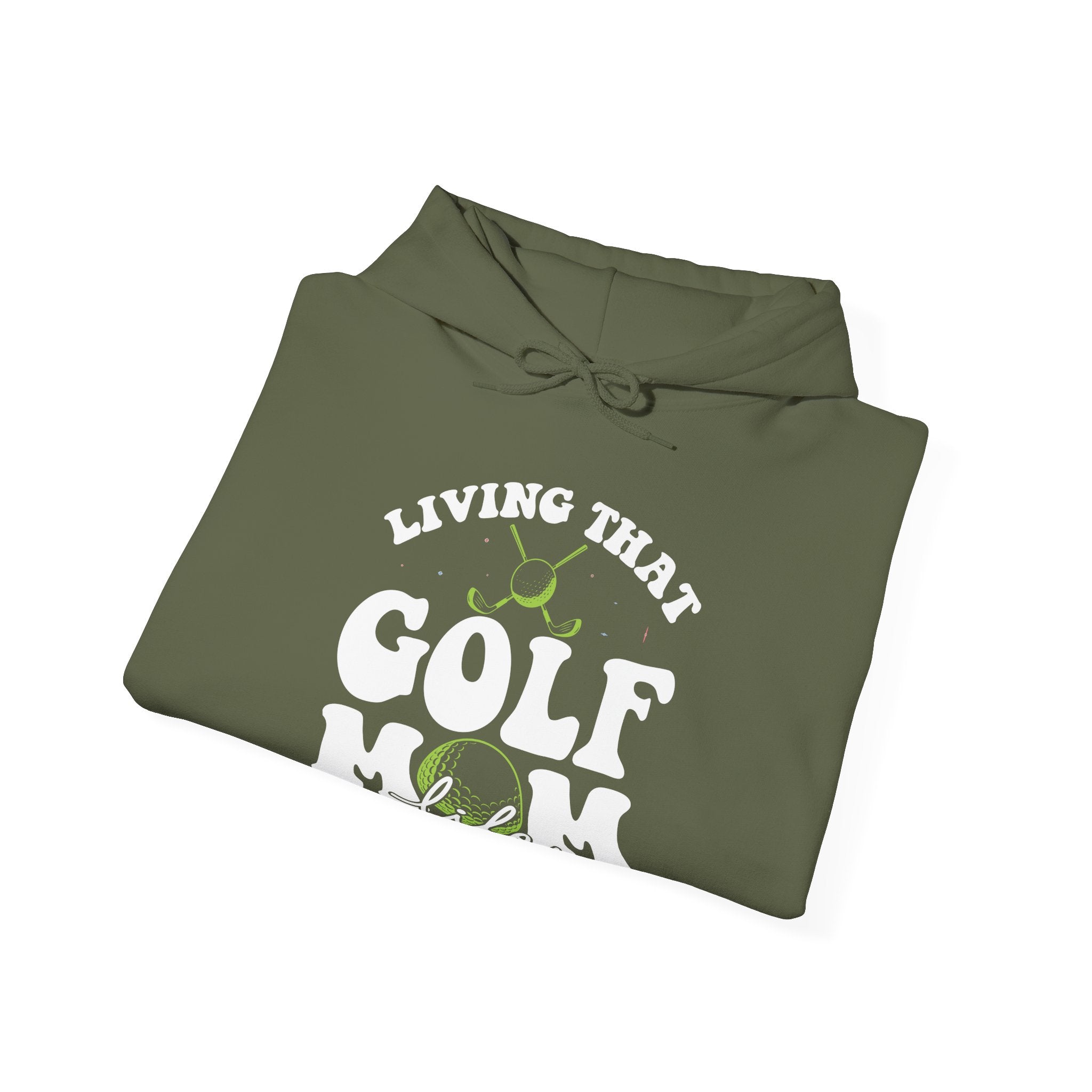Living That Golf Mom Life Blend Unisex Heavy Hooded Sweatshirt