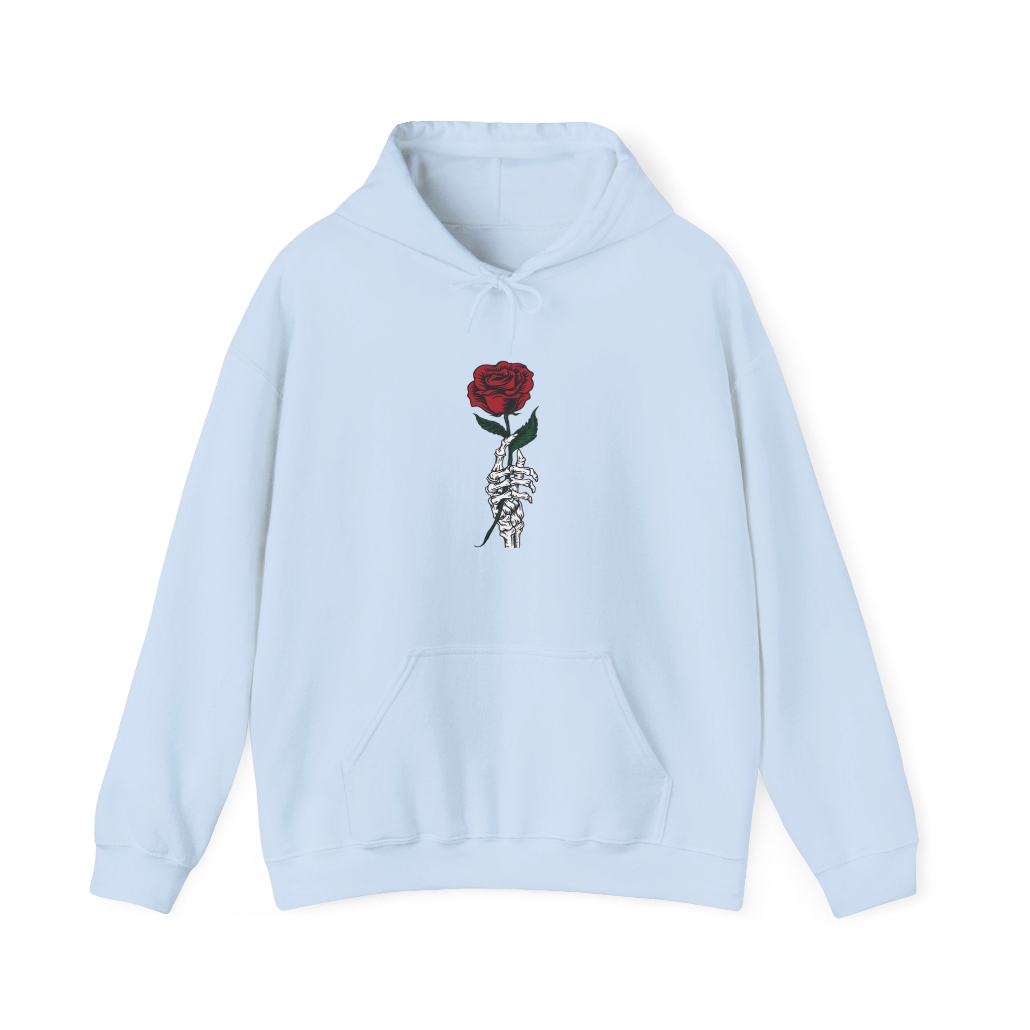 Rose In Skeleton Hand Unisex Heavy Blend Hooded Sweatshirt