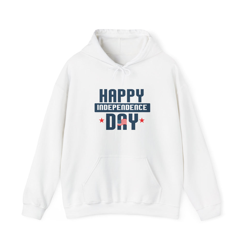 Happy Independence Day Blue Unisex Heavy Blend Hooded Sweatshirt