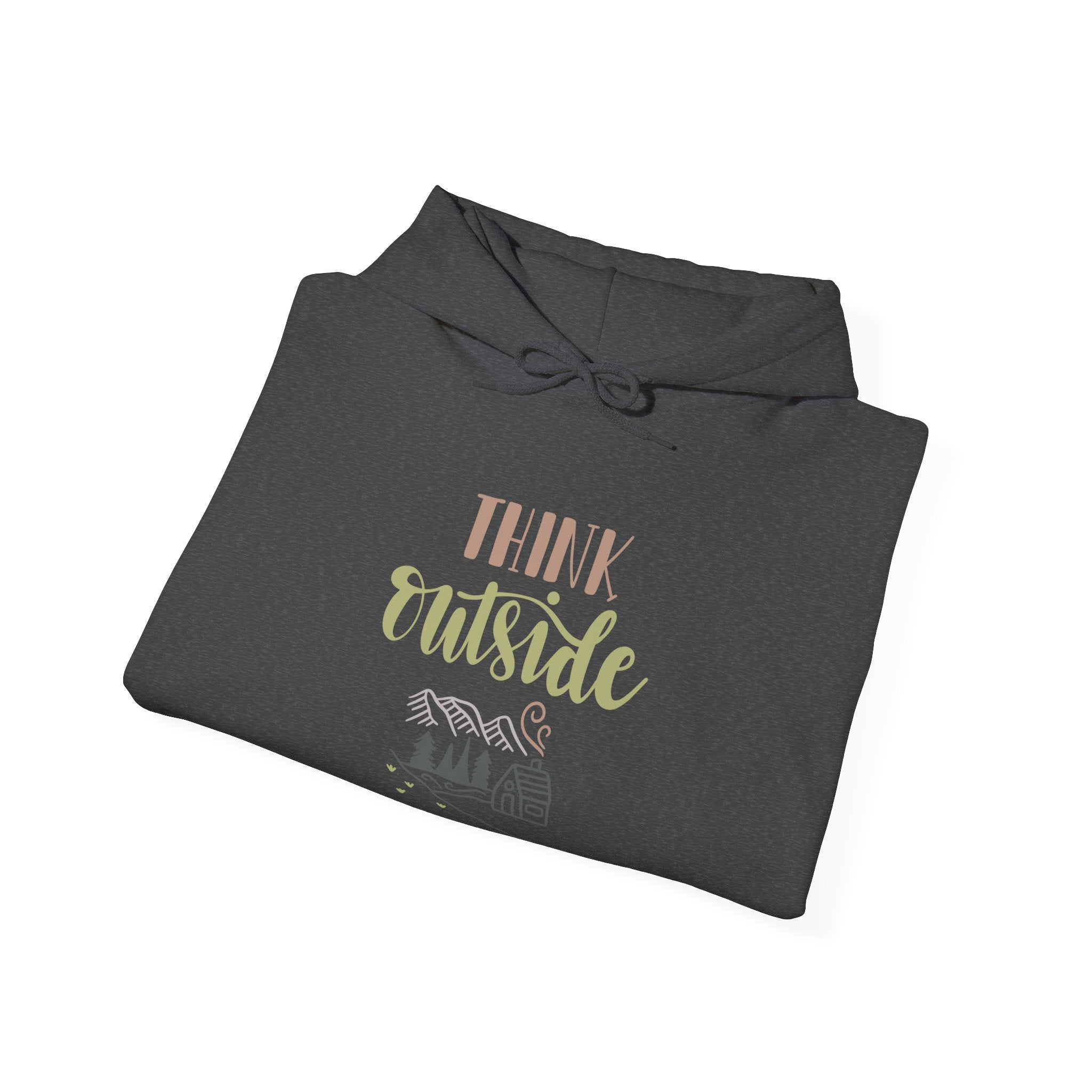 Think Outside No Box Required Unisex Heavy Blend Hooded Sweatshirt