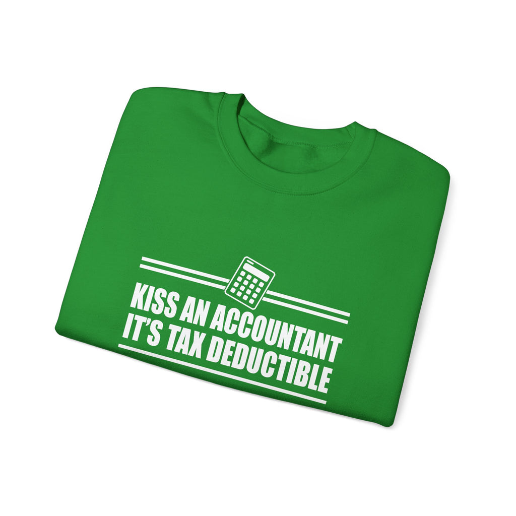 Kiss An Accountant Its Tax Deductible Unisex Heavy Blend Crewneck Sweatshirt