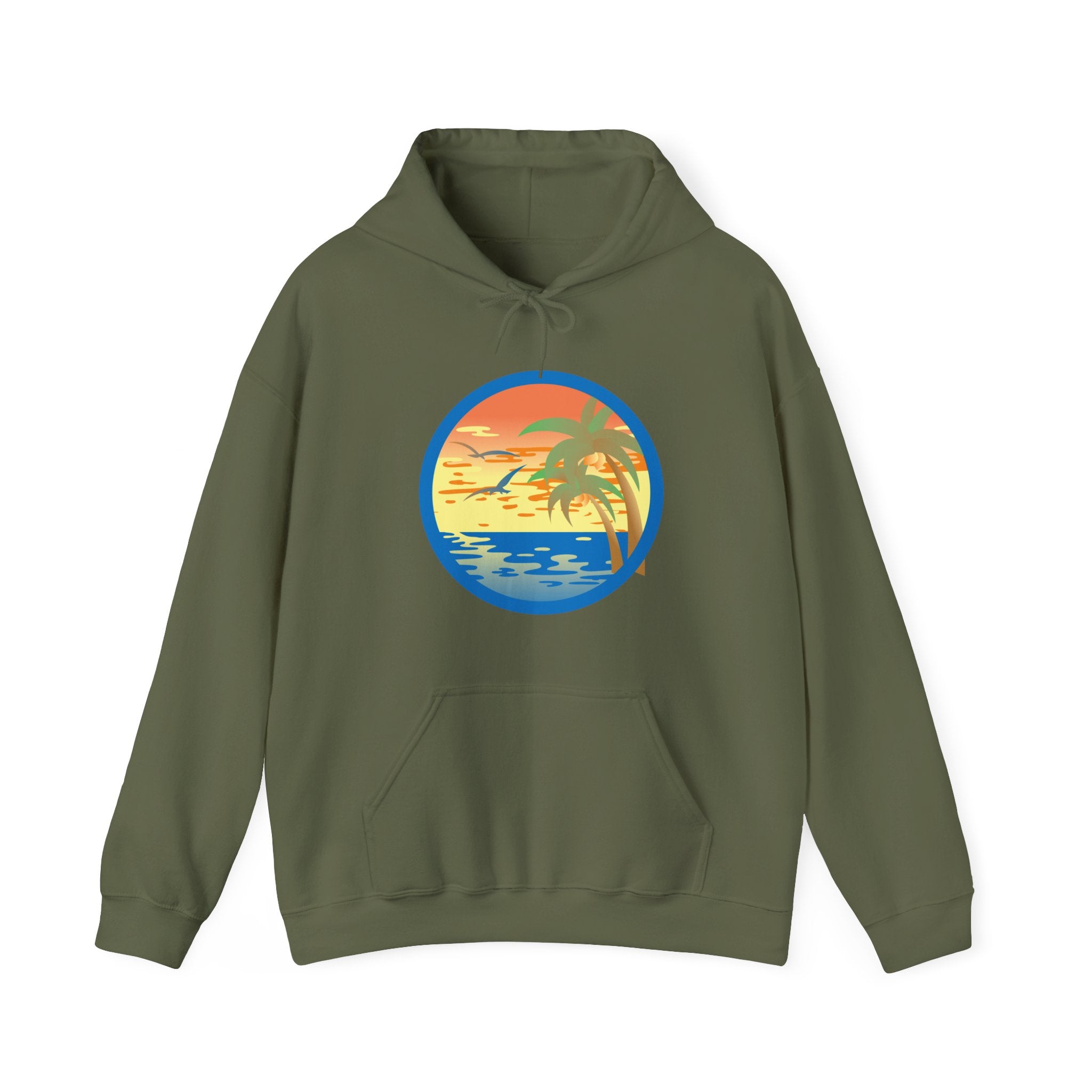 Colored Sunset Beach Unisex Heavy Blend Hooded Sweatshirt
