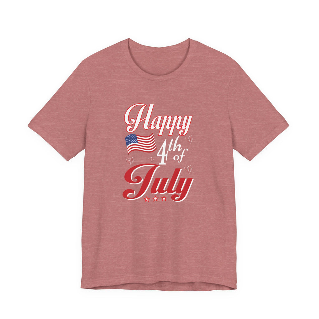 Happy 4th Of July Fireworks Unisex Short Sleeve Tee