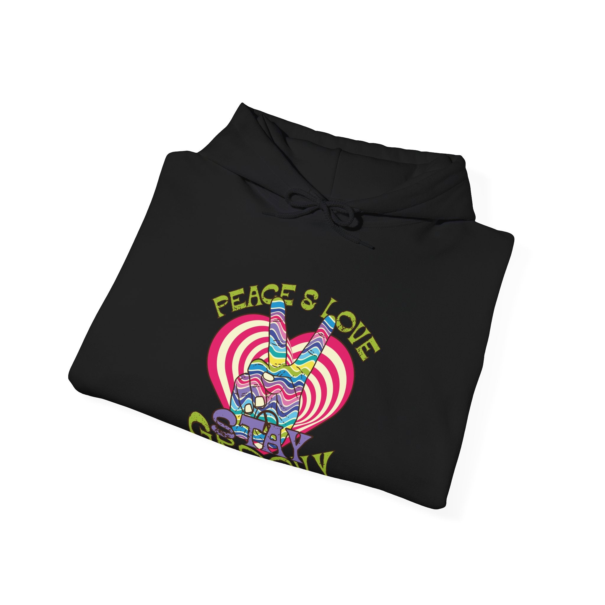 Peace And Love Stay Groovy Unisex Heavy Blend Hooded Sweatshirt