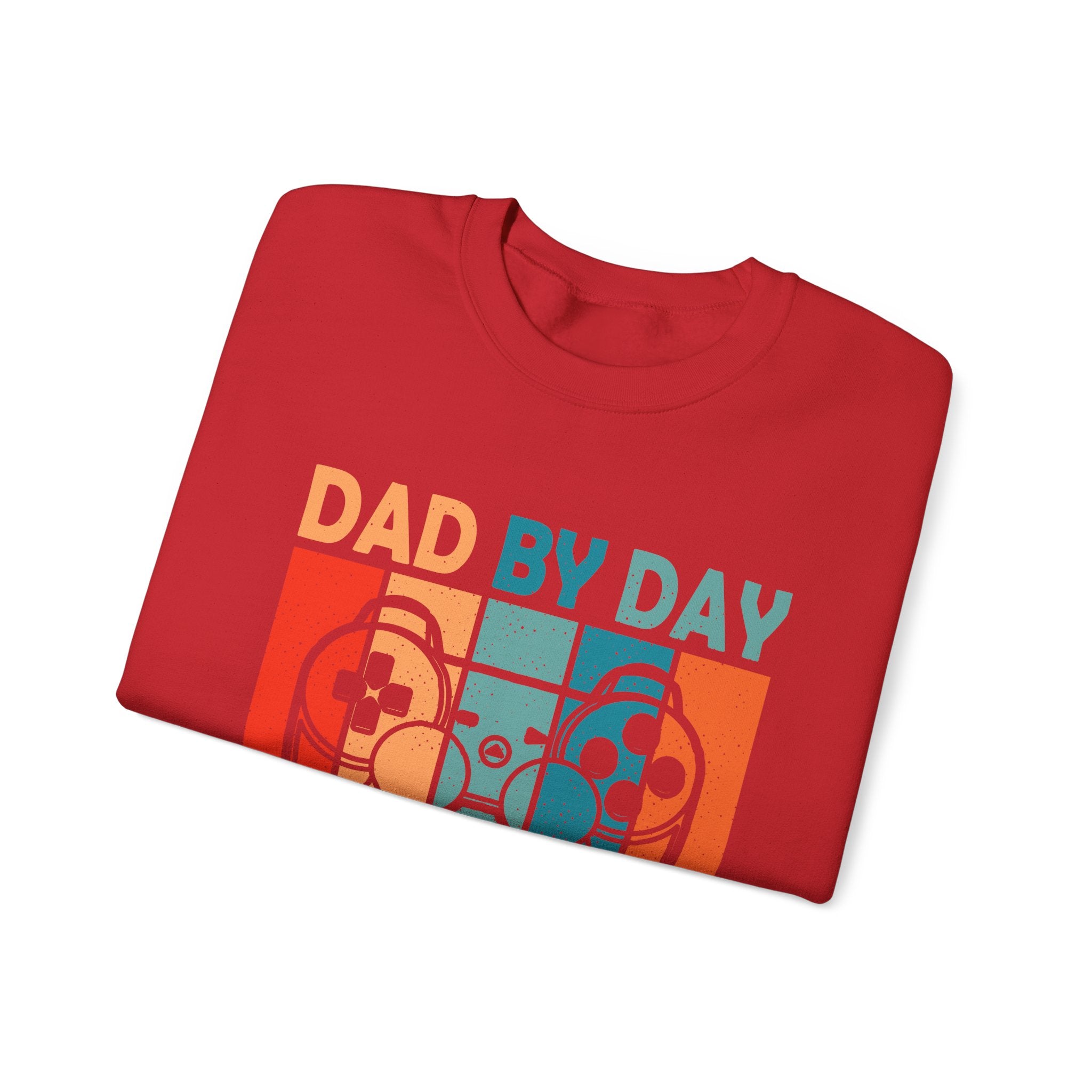 Dad By Day Gamer By Night Unisex Heavy Blend Crewneck Sweatshirt