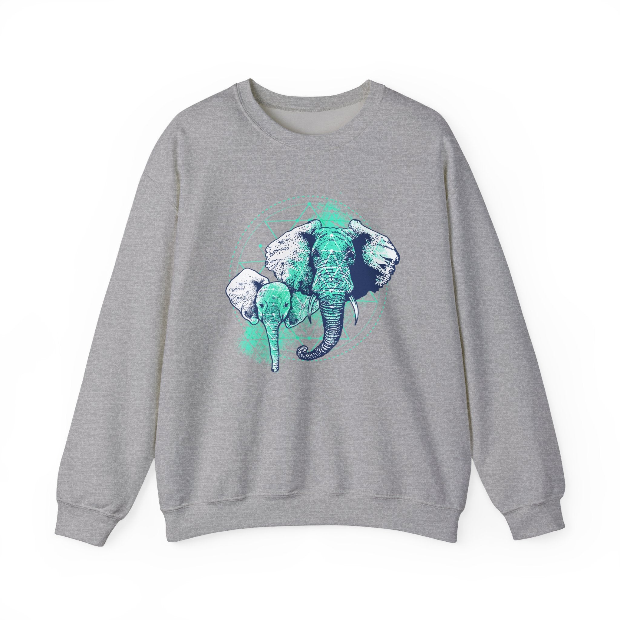 Elephant Unisex Heavy Blend Crewneck Sweatshirt for Comfort and Style