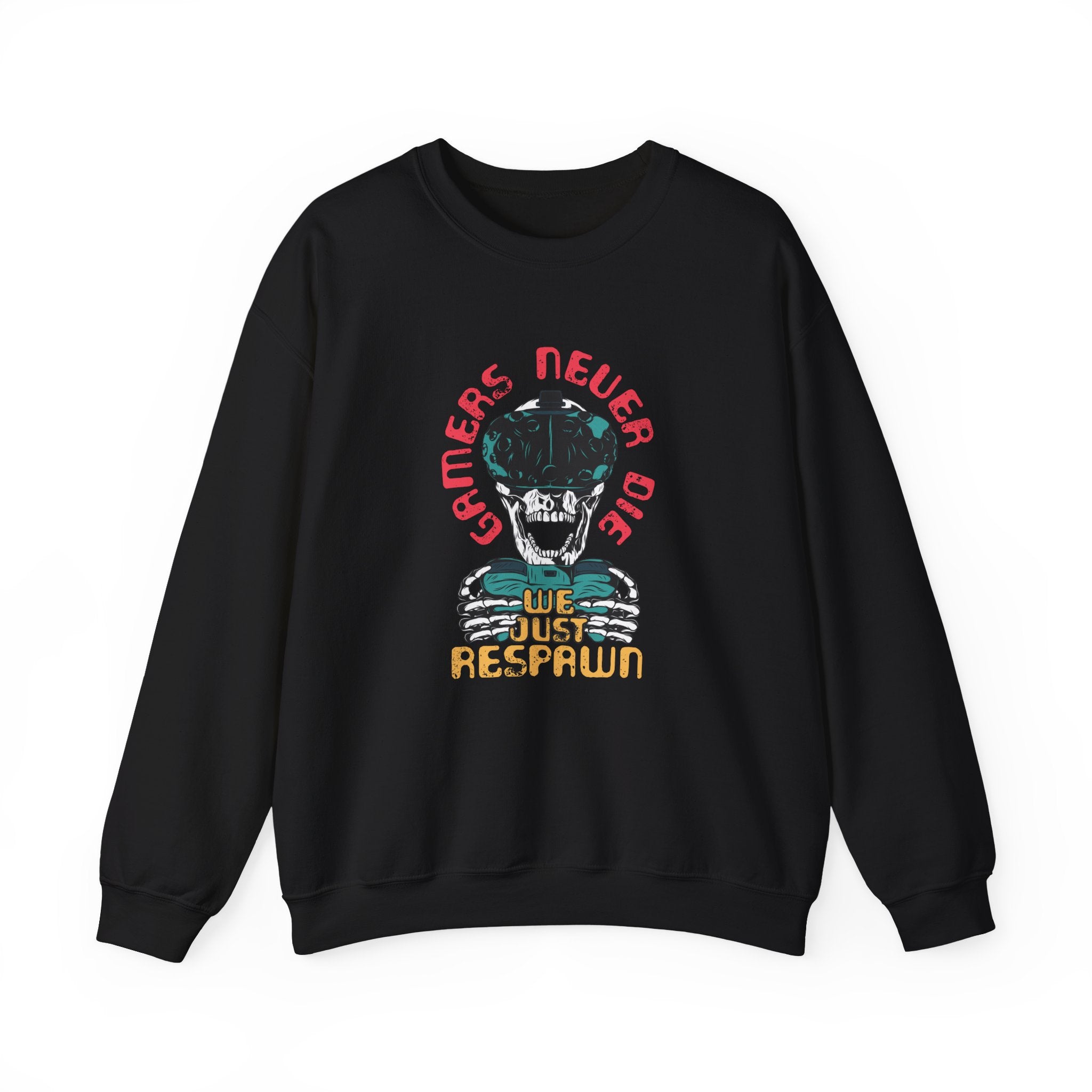 Gamers Never Die We Just Respawn Unisex Heavy Blend Crewneck Sweatshirt