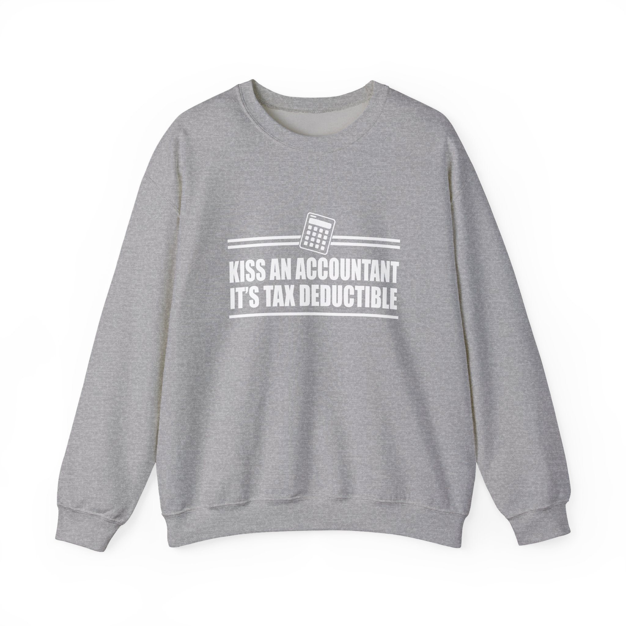 Kiss An Accountant Its Tax Deductible Unisex Heavy Blend Crewneck Sweatshirt