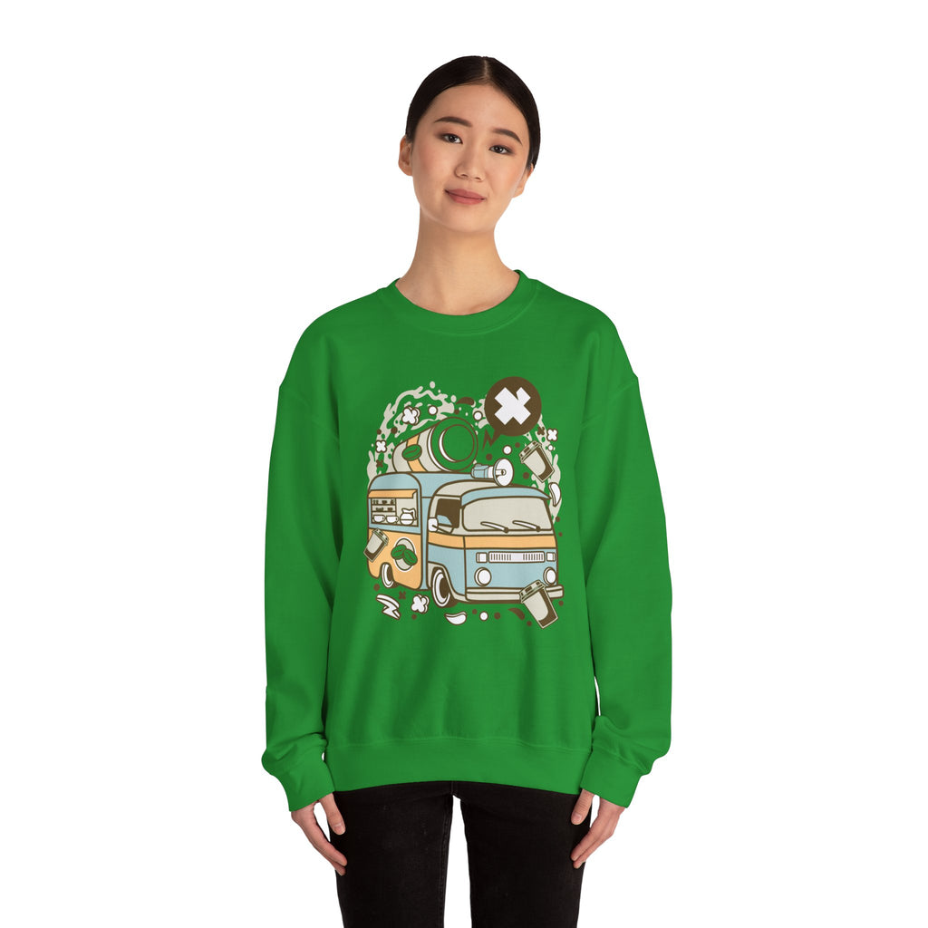 Coffee Van Unisex Heavy Blend Crewneck Sweatshirt for Ultimate Comfort