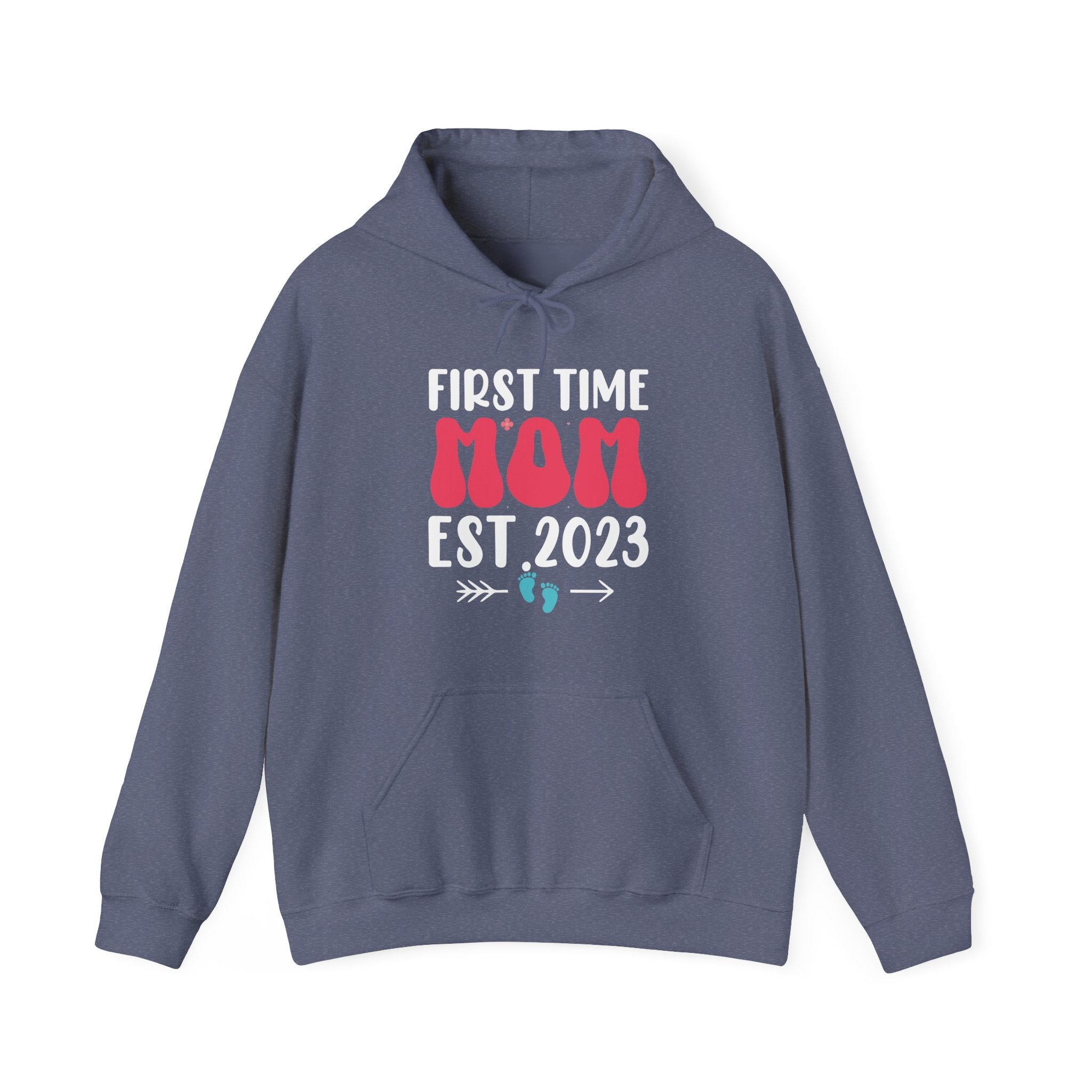 First Time Mom Established 2023 Unisex Heavy Blend Hooded Sweatshirt