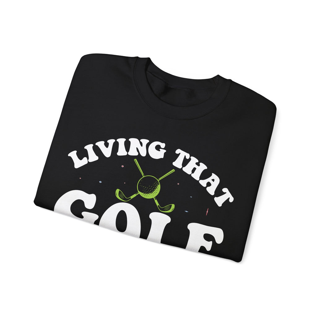 Living That Golf Mom Life Unisex Heavy Blend Crewneck Sweatshirt