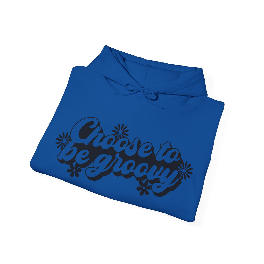Choose To Be Groovy Flowers Unisex Heavy Blend Hooded Sweatshirt For Ultimate Comfort