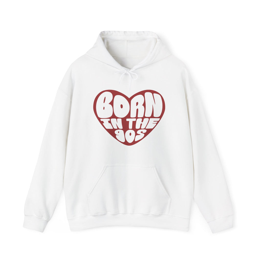 Born In The 90s Red Unisex Heavy Blend Hooded Sweatshirt