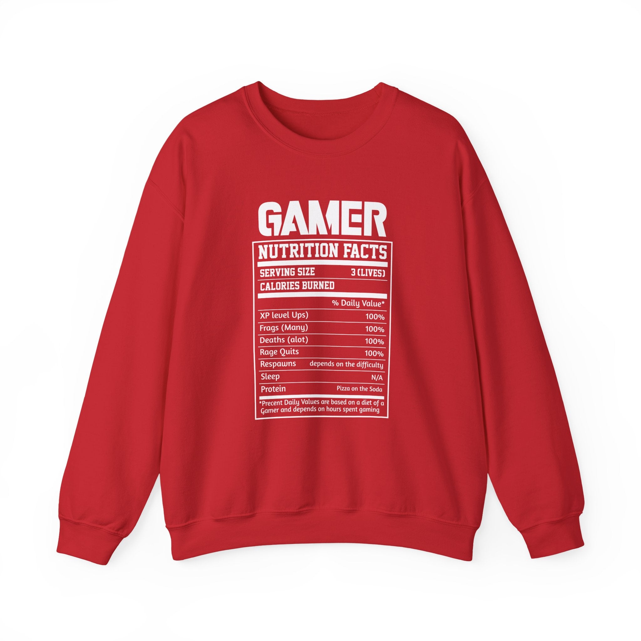Gamer Nutrition Facts Funny Unisex Heavy Blend Crewneck Sweatshirt