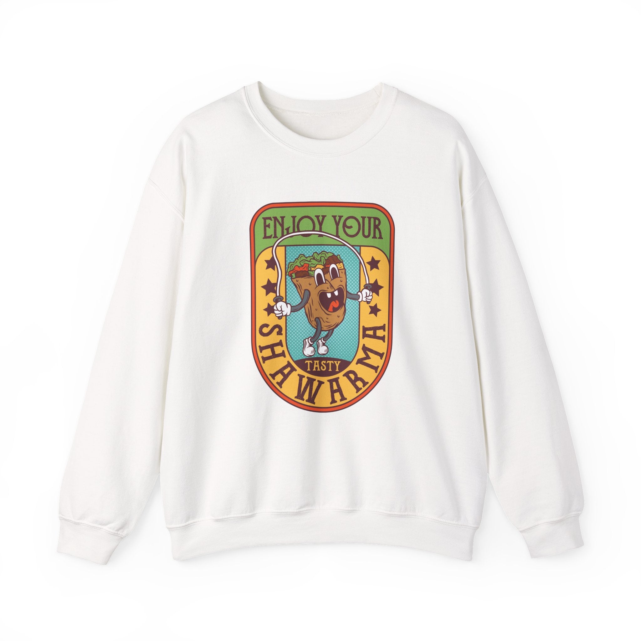Enjoy Your Tasty Shawarma Unisex Heavy Blend Crewneck Sweatshirt