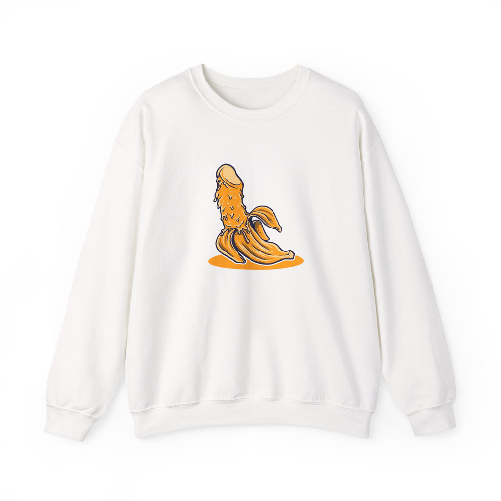 Penis Banana Unisex Heavy Blend Crewneck Sweatshirt for Ultimate Comfort