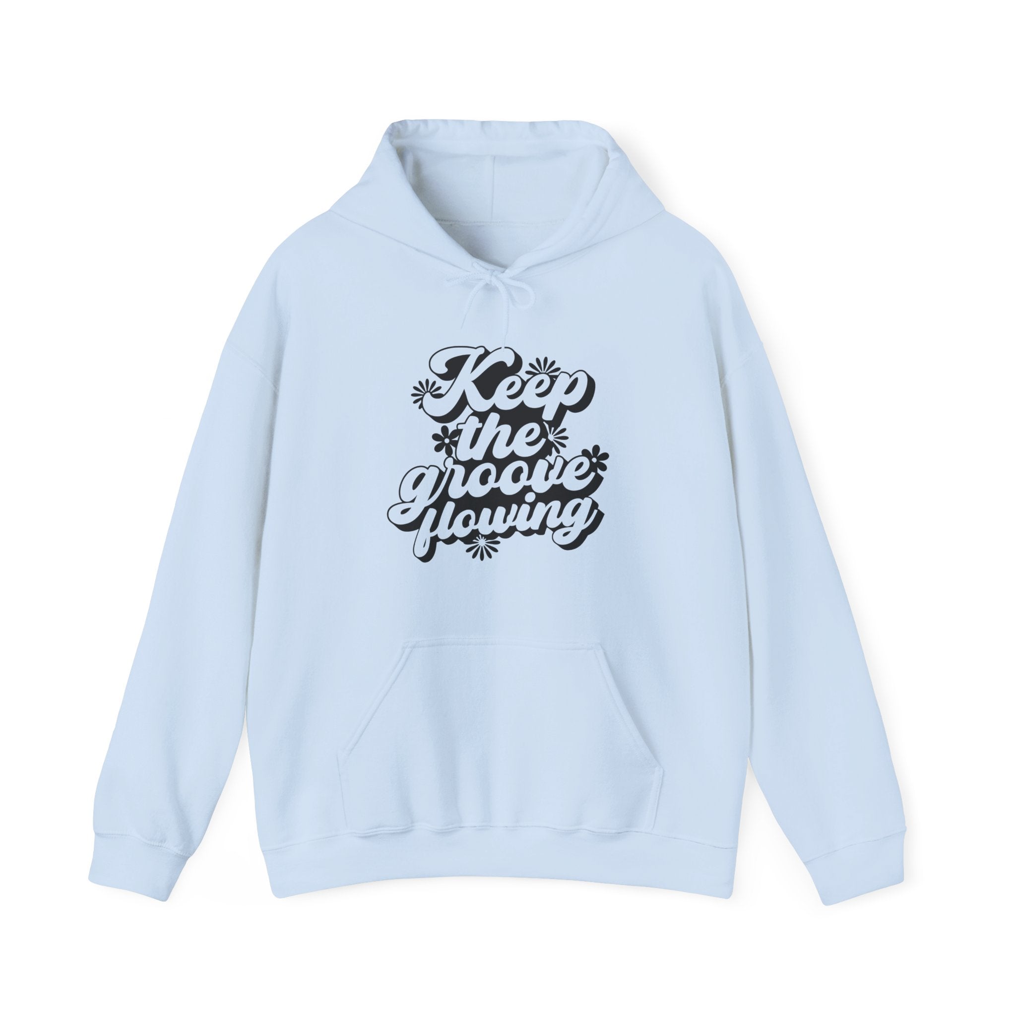 Keep The Groove Flowing Flowers Unisex Heavy Blend Hooded Sweatshirt
