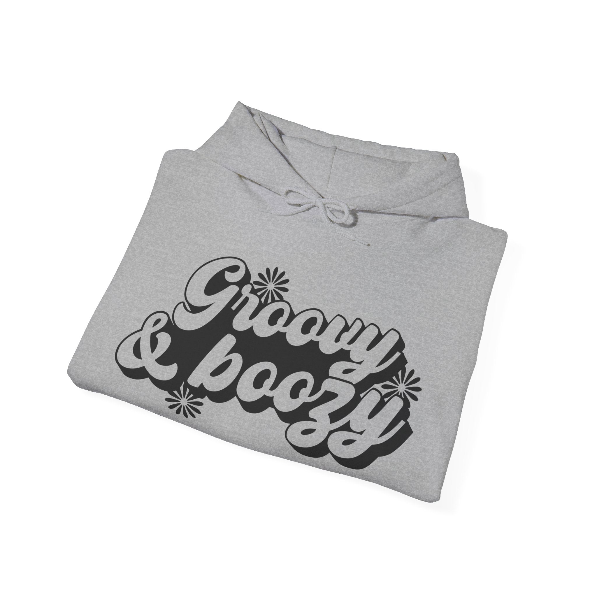 Groovy And Boozy Flowers Unisex Heavy Blend Hooded Sweatshirt