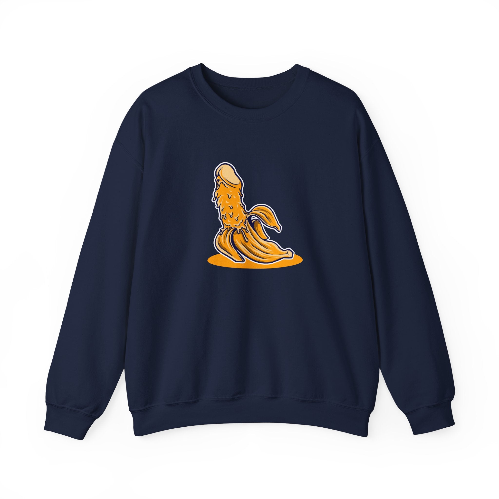 Penis Banana Unisex Heavy Blend Crewneck Sweatshirt for Ultimate Comfort
