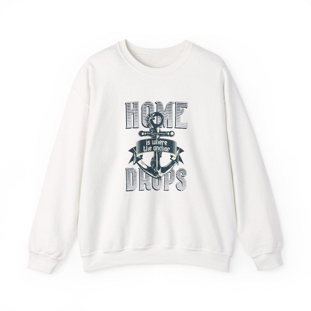 Home Is Where The Anchor Drops Unisex Heavy Blend Crewneck Sweatshirt