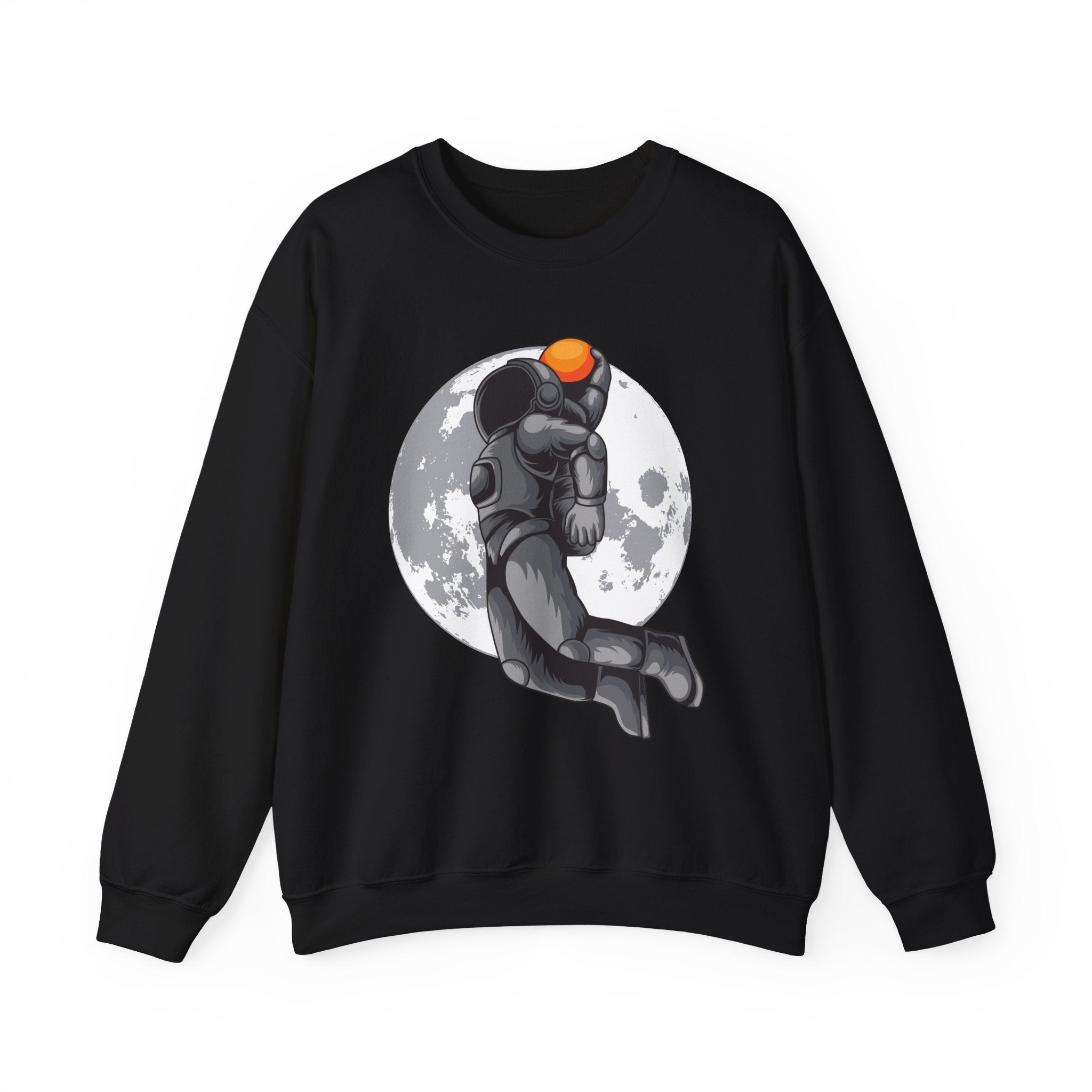 Dunking Basketball Astronaut Unisex Heavy Blend Crewneck Sweatshirt