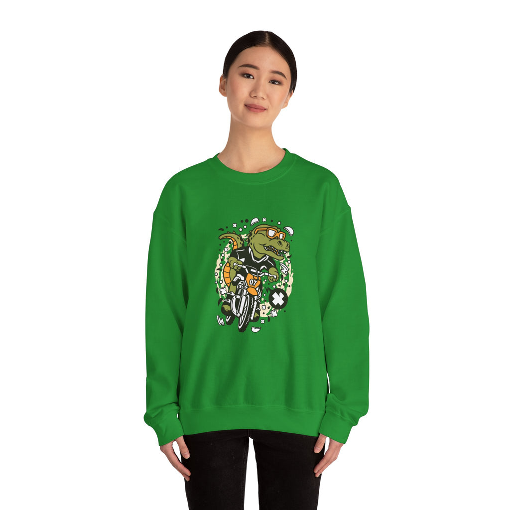 Trex Motocross Rider Unisex Heavy Blend Crewneck Sweatshirt
